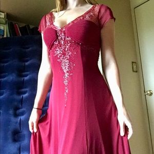 Wine Red Princess Dress